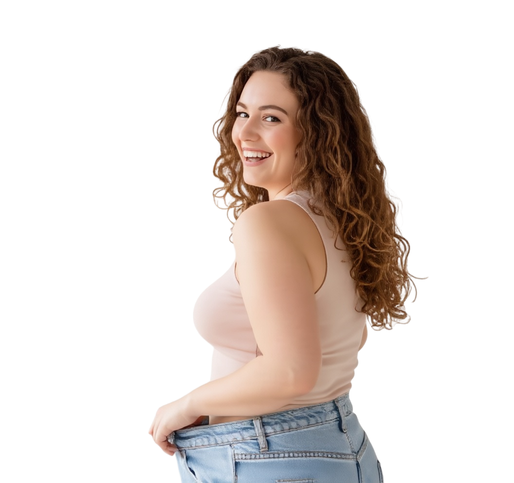 Woman achieving weight goals