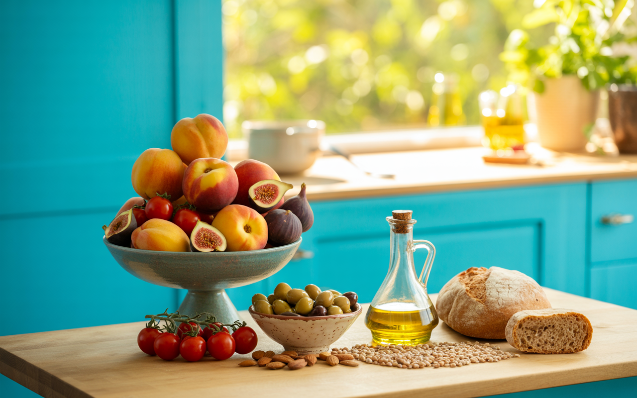 Mediterranean diet food display