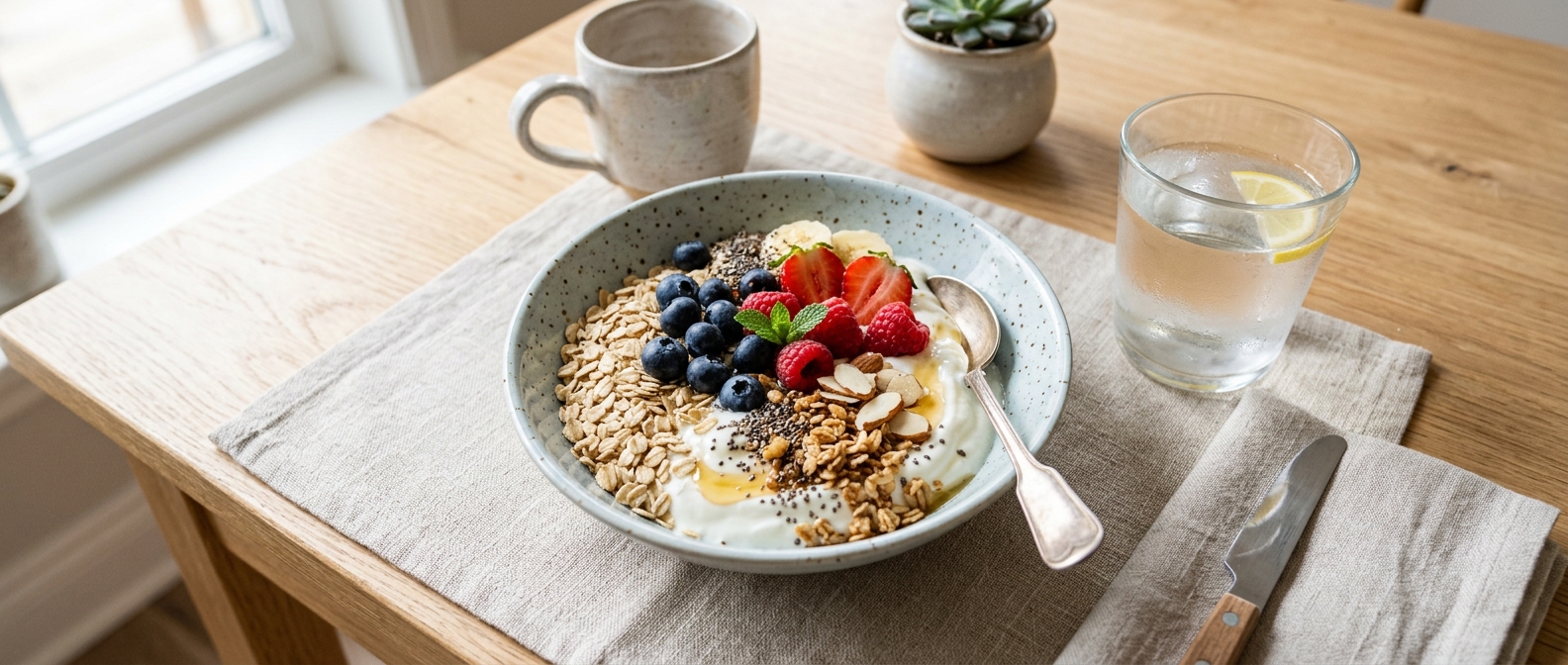Healthy breakfast supporting Wegovy pill weight loss treatment